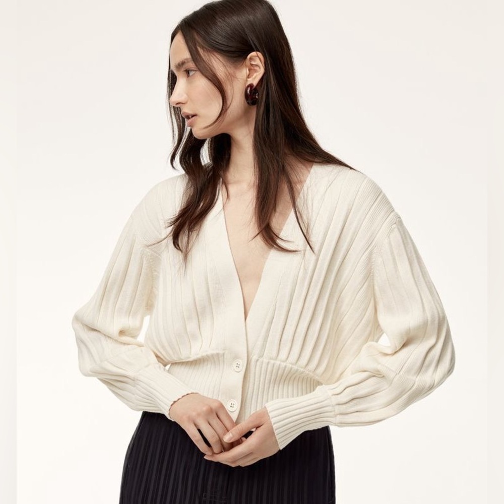 Aritzia Wilfred Thais plunge front cardigan